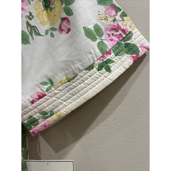 J.I.T. Sleep Floral White Housecoat Robe Short Sleeve Snap Buttons XL - Picture 5 of 13